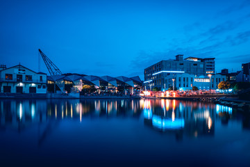 Night scenery of the Waterfront in Wellington City