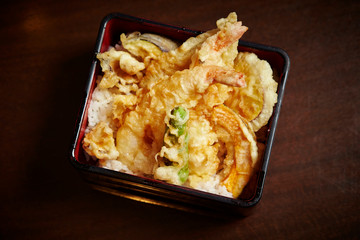 Tendon, Japanese tempura on rice