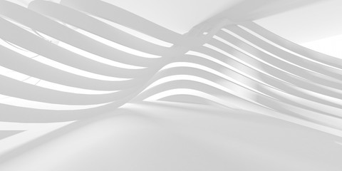 Abstract White Architecture Design Concept