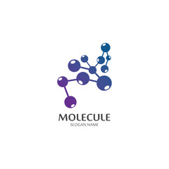 Molecular logo structure chemical atoms vector illustration