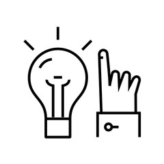 Having the idea line icon, concept sign, outline vector illustration, linear symbol.