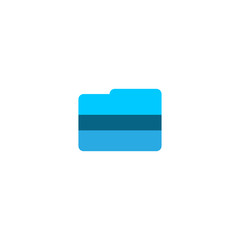 Folder icon. File archive symbol. Logo design element