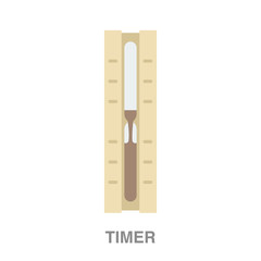 timer flat icon on white transparent background. You can be used black ant icon for several purposes.	