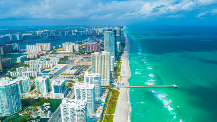 Fototapeta na wymiar Aerial view of Sunny Isles Beach. Miami. Florida. USA. 