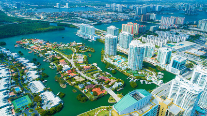 Aerial view of Sunny Isles Beach. Miami. Florida. USA. 