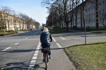 Obraz premium Fahrradtour in der Stadt