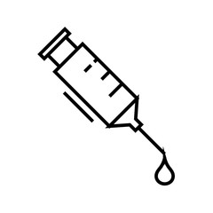 Injection pill line icon, concept sign, outline vector illustration, linear symbol.