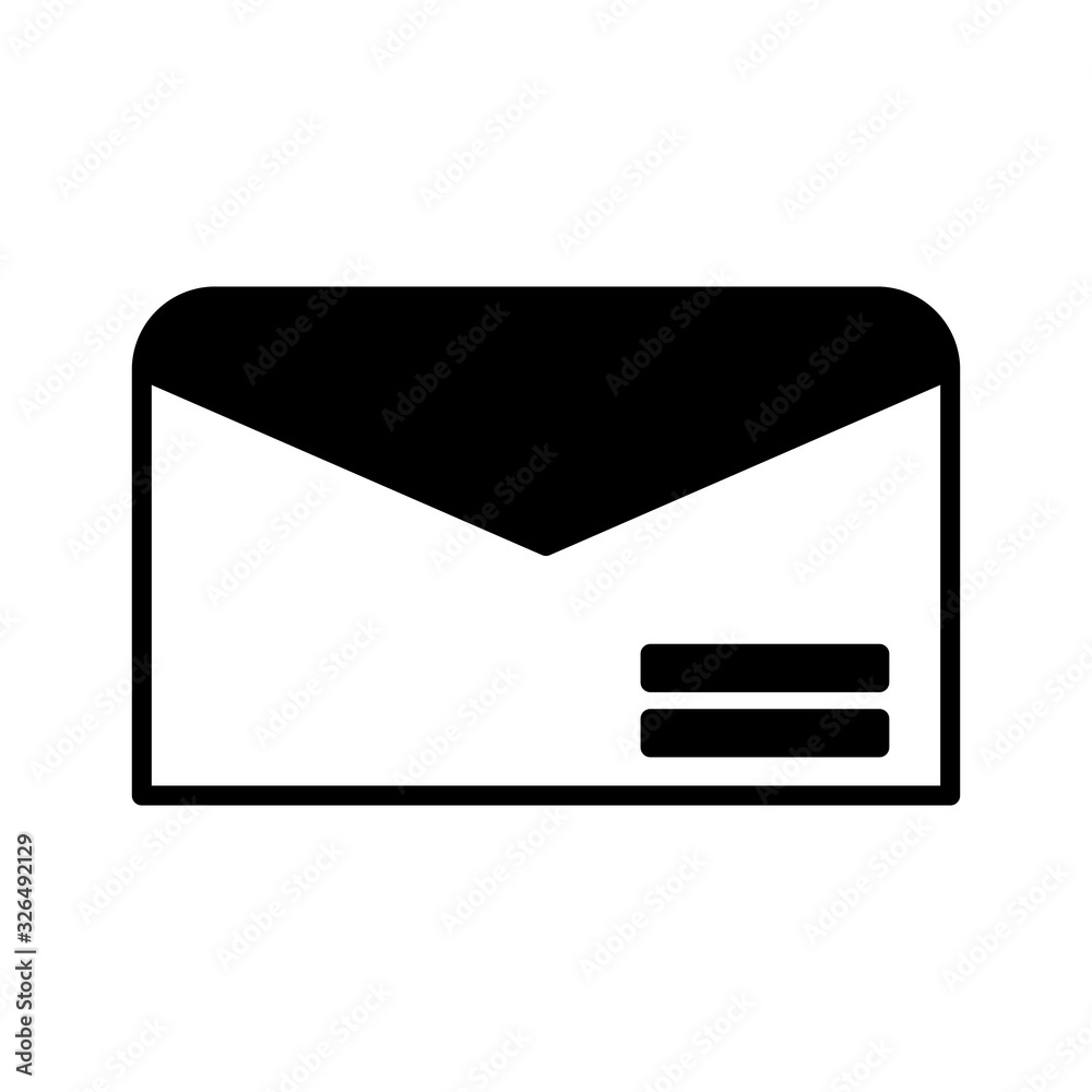 Poster envelope closed on white background