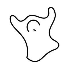 Ghost line icon, concept sign, outline vector illustration, linear symbol.