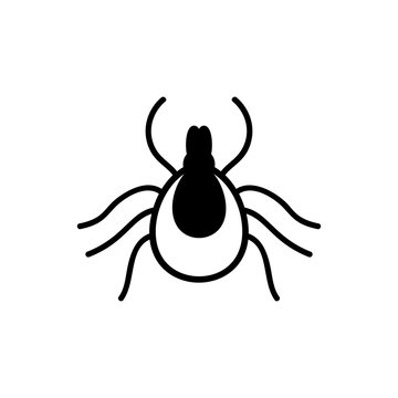 black tick insect isolated white background clip art preview