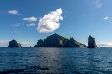 Green islands at sea in Scotland, United Kingdom. - Powered by Adobe