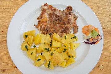 Pork chop with nature potatoes