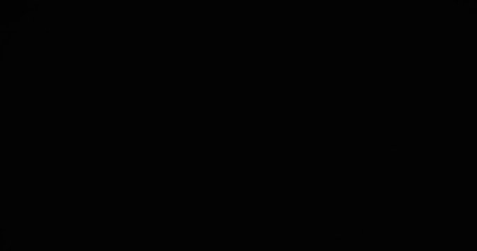 Woman showing W letter on black background, closeup. Sign language