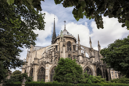 The Cathedral of Notre-Dame, a medieval Catholic cathedral on the &OElig;le de la Cit&Egrave;
