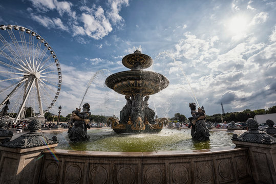 Fountain at the Place de la Concorde in Paris