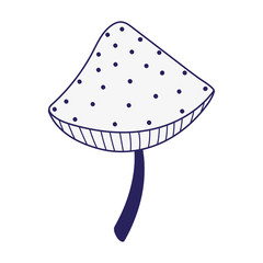 mushroom botanical nature organic icon design line style