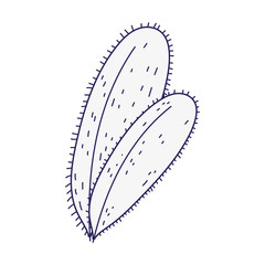 leaves foliage nature vegetation floral icon line style