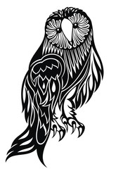 Owl - vector illustration. Icon design 