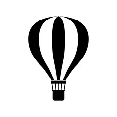 Hot air balloon icon, logo isolated on white background