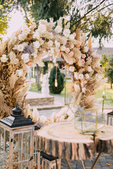 wedding table in restaurant