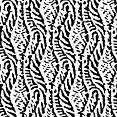 Full seamless black and white texture pattern for decor and textile fabric printing. Abstract multipurpose model design for fashion and home design.