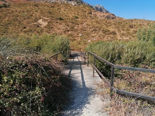   Camino de piedras Torcal provincia de Málaga Andalucía España