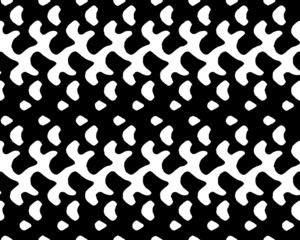 Full Seamless Black White Shape Pattern. Monochrome Vector for Dress Fabric Print. Design for Textile and Home Decoration. 