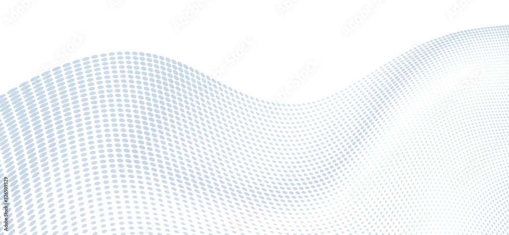 Poster Dotted wavy surface. Simple vector graphics