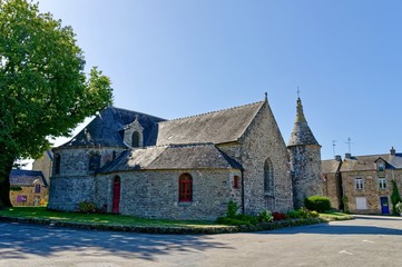 Fototapeta na wymiar Église Sainte-Anne du Guerno, Morbihan, Bretagne, France