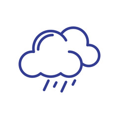 rainy clouds, line style icon