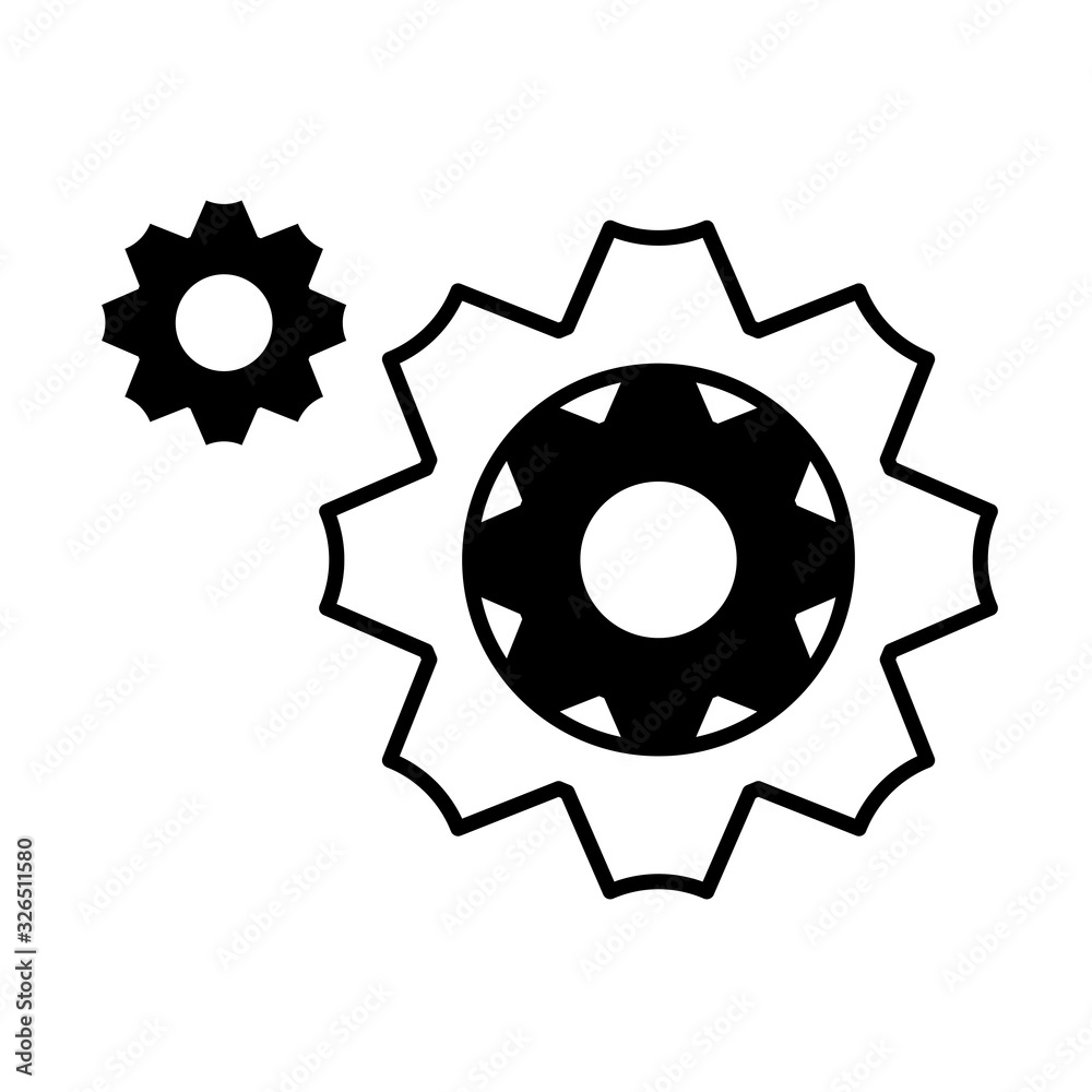 Canvas Prints gearwheel tool on white background