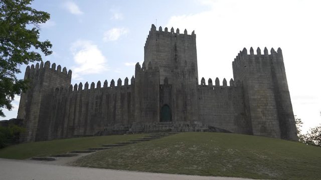 Guimaraes castle and park, in Portugal