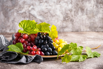 Assortment of different sort of grapes