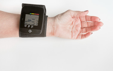 Arm with Wrist Blood Pressure Cuff with Reading