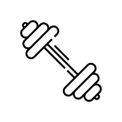 Hard dumbbells line icon, concept sign, outline vector illustration, linear symbol.
