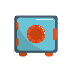 safe box bank money business financial color tone and fill