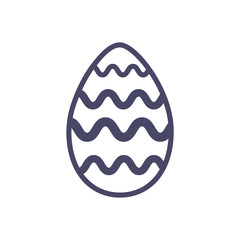 cute easter egg icon, line style design