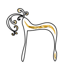 Calligraphic Hebrew alphabet with crowns. Decorative font golden. Letters hand draw gold. Vector illustration on isolated background