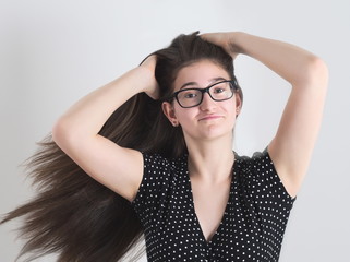 Bespectacled Teen Girl