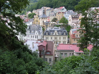 Karlovy Vary, Czech Repub., Cityscape with Trees