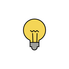 light bulb, line style icon