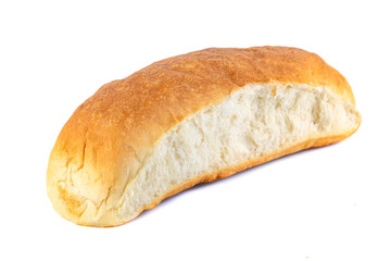 Fresh white bread isolated on a white background