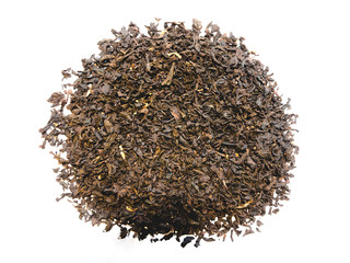 Black Ceylon tea isolated on white background. Photography of tea.