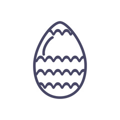 cute easter egg, line style icon