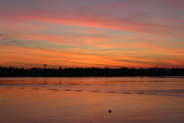 Naklejka premium Beautiful Florida Sunset over the North Causeway River in New Smyrna Beach. 