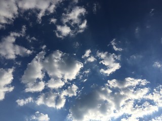 Dark blue sky with clouds