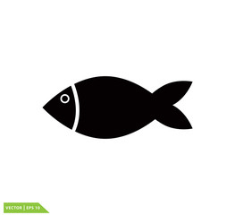 Fish icon vector logo template