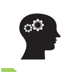 Brain icon vector logo template