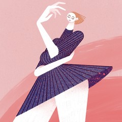 Fashion woman with pink background