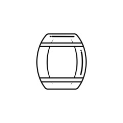 barrel of beer , flat style icon